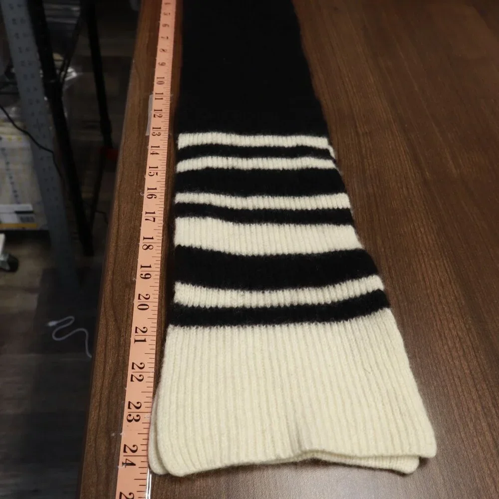 Striped Cashmere Scarf Black Academia Luxury Eclectic Grandpa Well Worn‎ Preppy